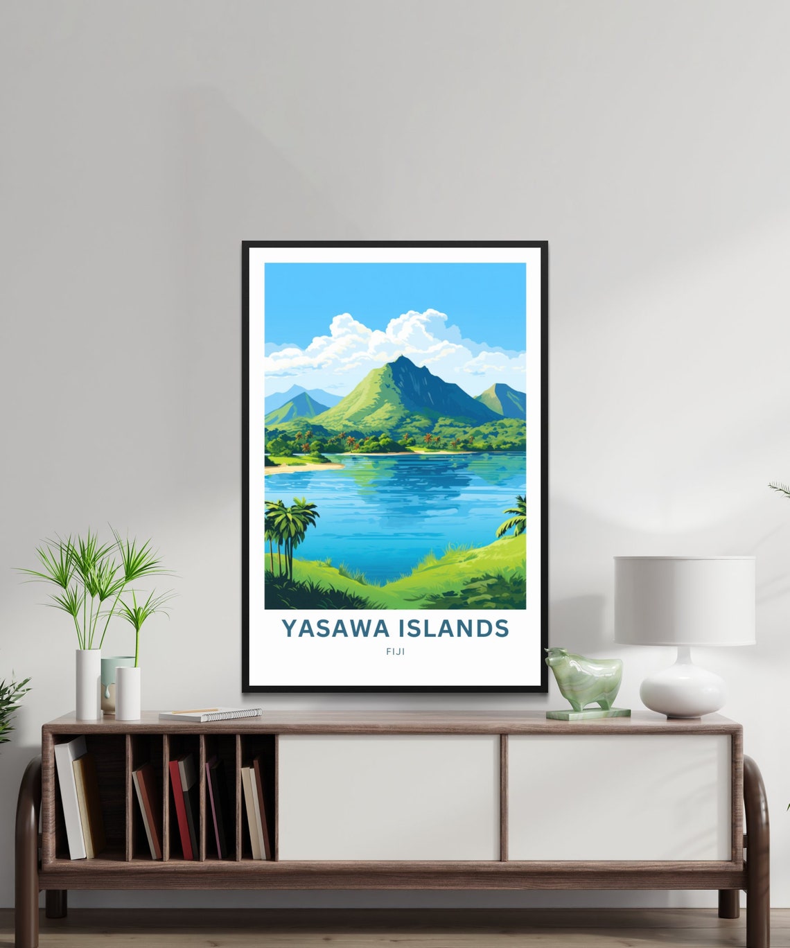 Personalized Yasawa Islands Fiji Tropical Custom Travel Poster - Image 2