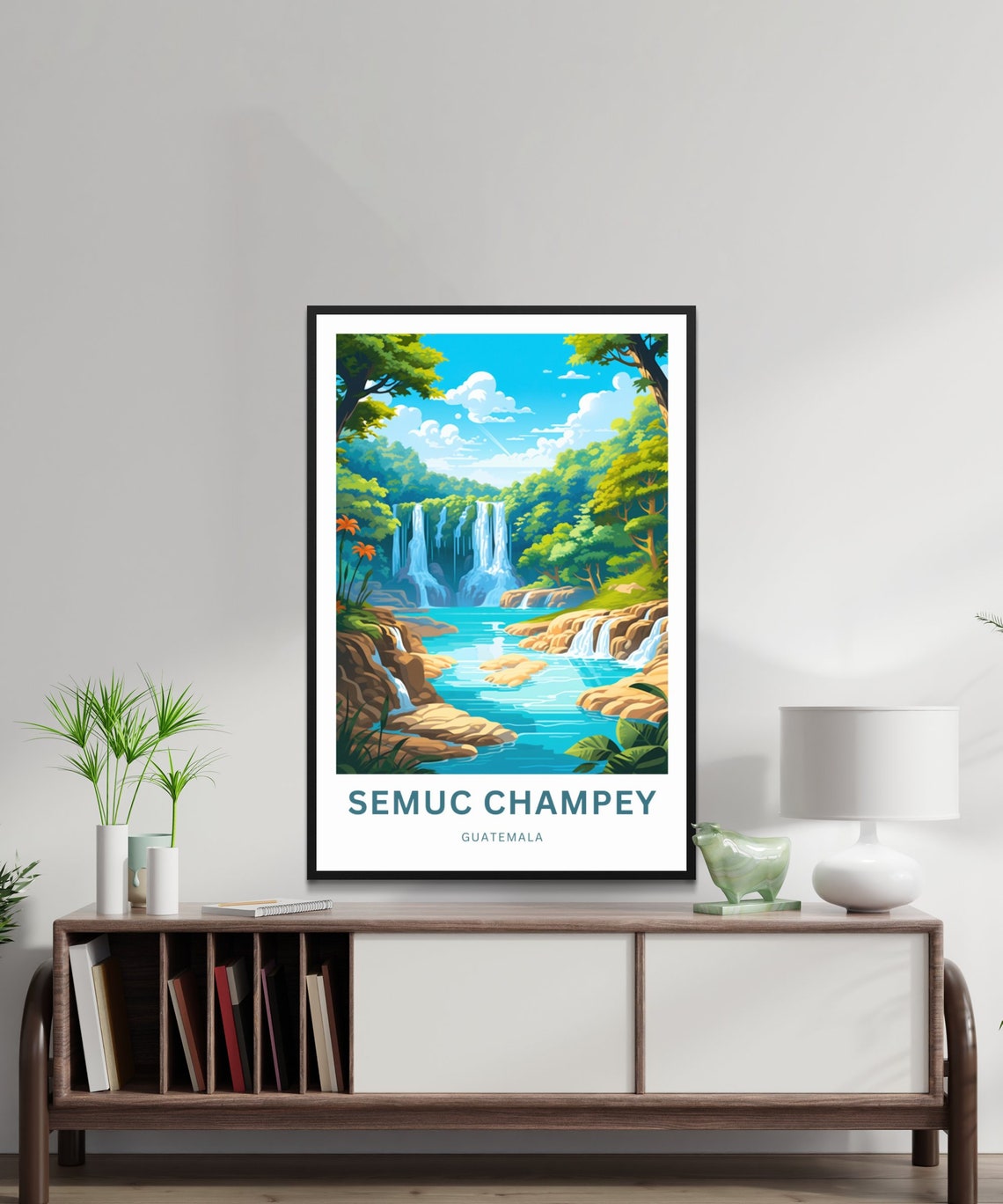 Semuc Champey Travel Print Semuc Champey Poster Guatemala Wall Art Framed Present Gift Mexico Present - Image 2