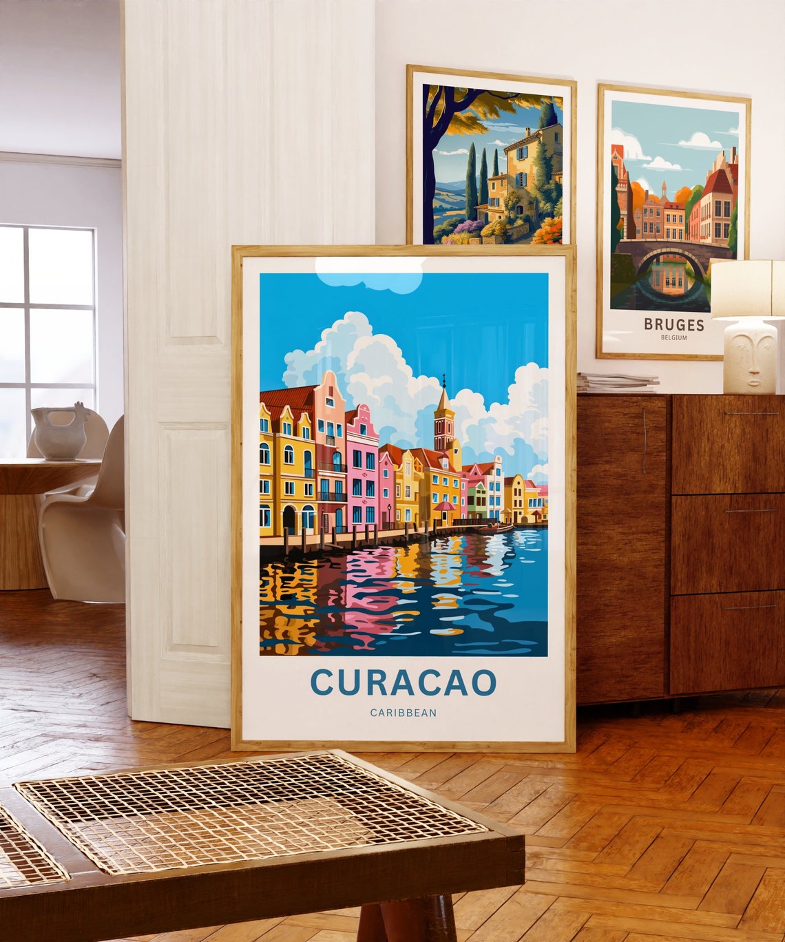 Personalized Curaao Travel Print Curacao Poster Caribbean Wall Art Framed Present Gift Caribbean Present - Image 5