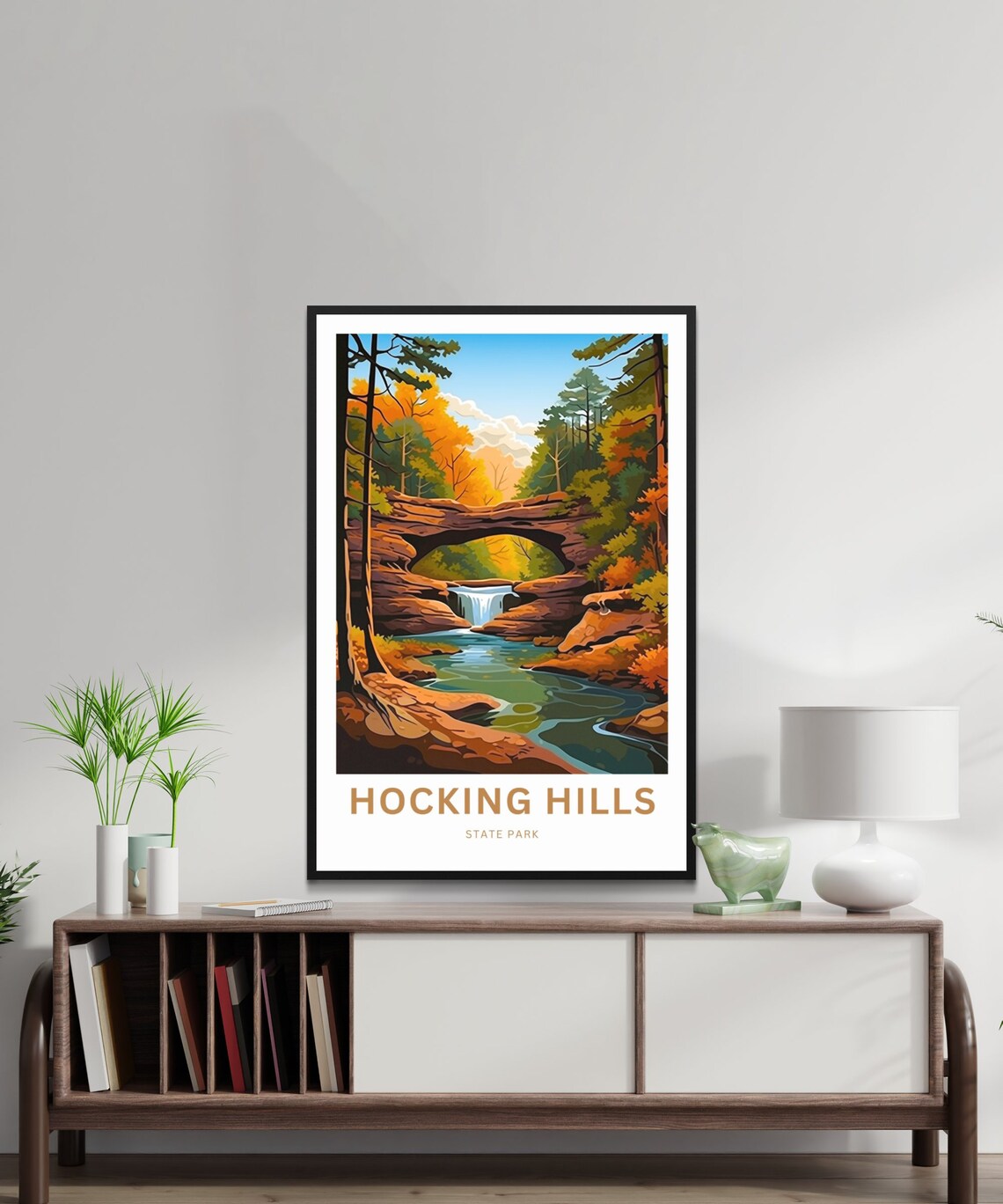 Personalized Hocking Hills Travel Poster, Ohio - Image 2