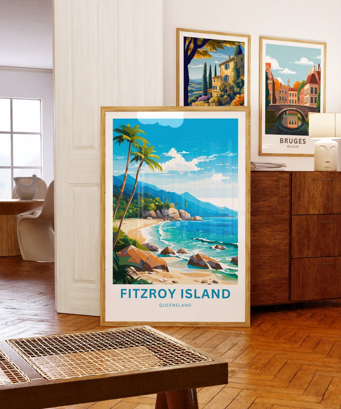 Fitzroy Island Queensland Palm Beach Custom Text Personalized Poster - Image 5