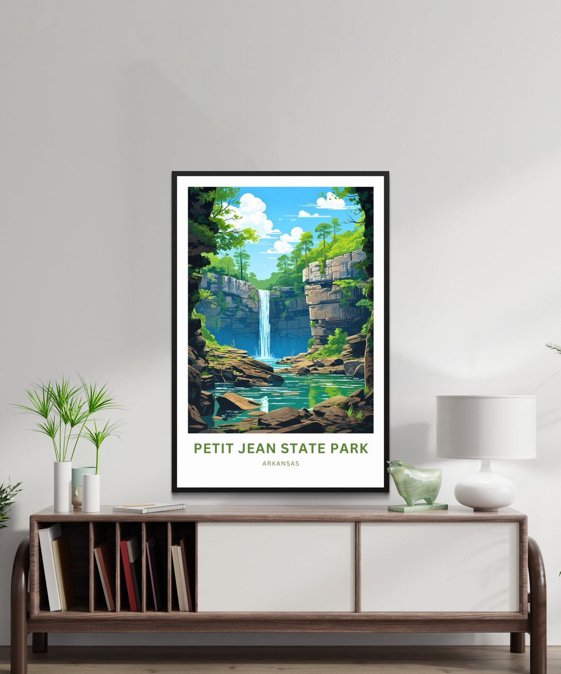 Petit Jean State Park Arkansas Waterfall Gorge Emerald Lake Poster - Image 2