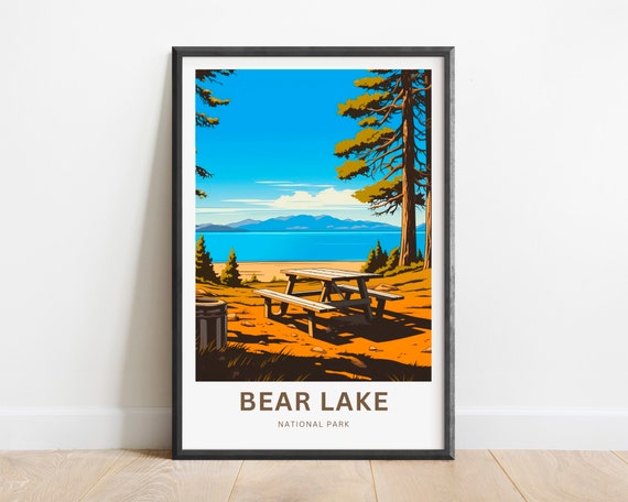 Bear Lake Travel Print Bear Lake Poster Colorado Wall Art Framed Present Gift Colorado Present