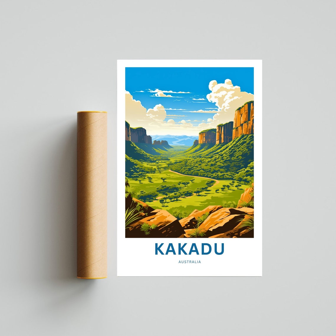 Kakadu Australia Escarpment Valley Wilderness Outback Scene Poster - Image 4