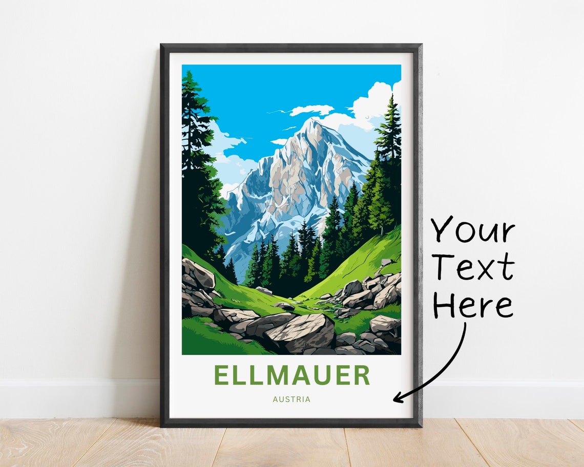 Ellmauer Austria Personalized Alpine Mountain Meadow Travel Poster