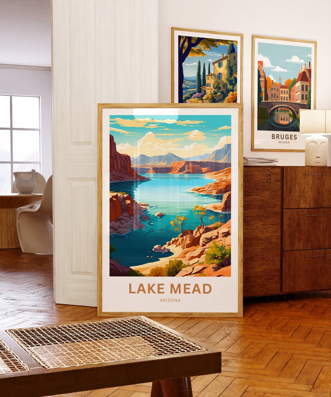 Personalized Lake Mead Travel Poster, Arizona Wall Art - Image 5