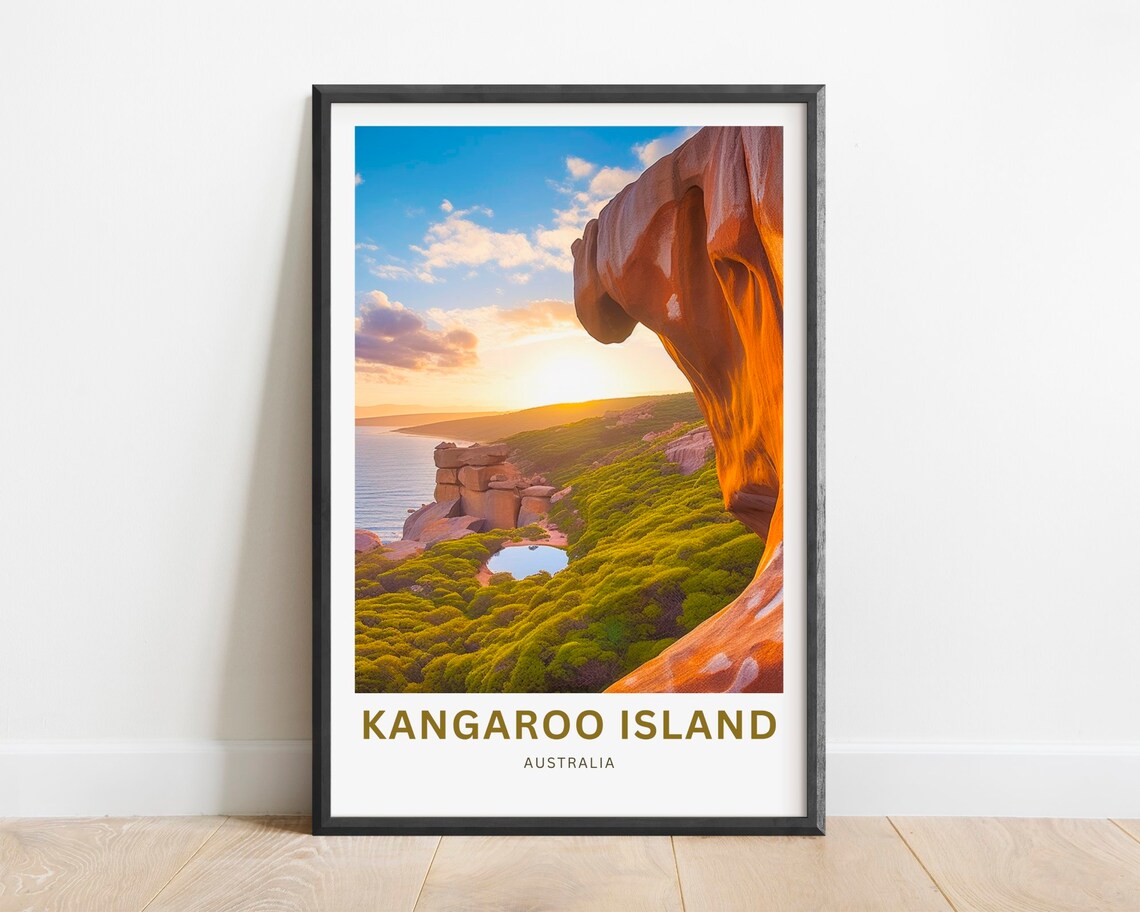 Kangaroo Island Australia Gift Travel Poster