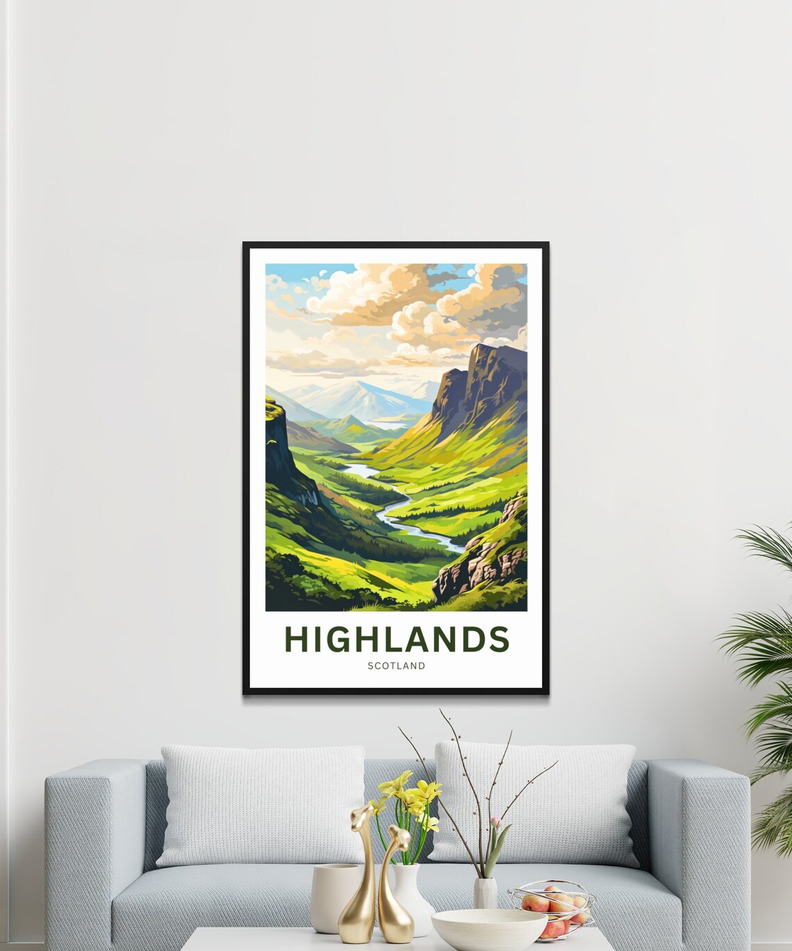 Personalized Scottish Highlands Travel Poster, Scotland - Image 3