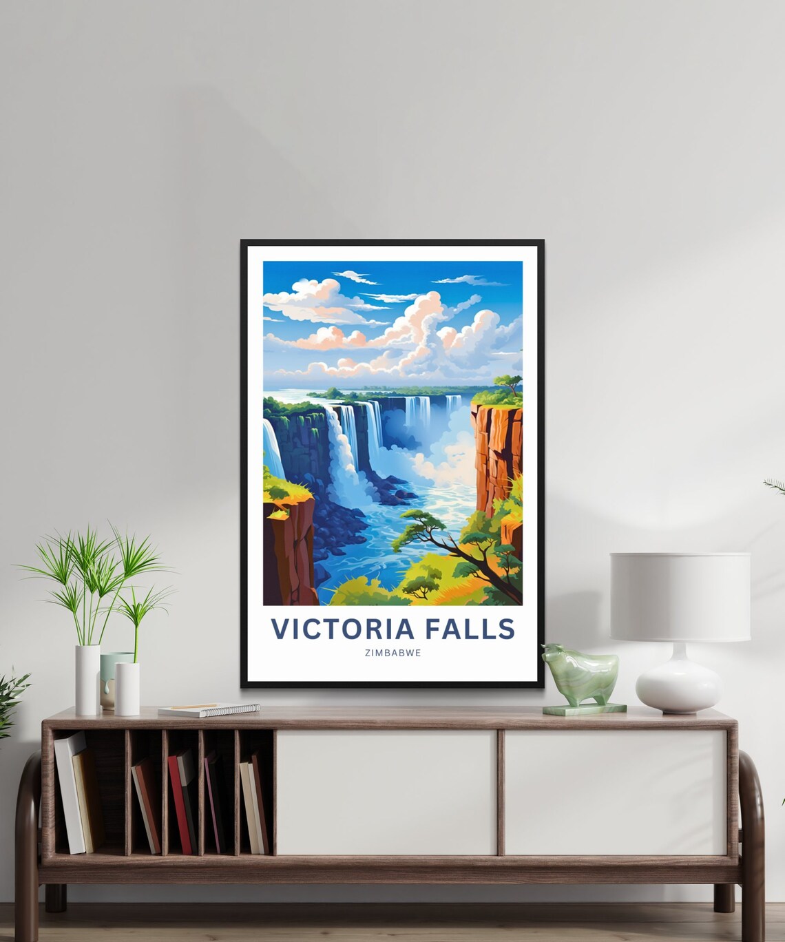 Victoria Falls Travel Poster, Zimbabwe Wall Art - Image 2