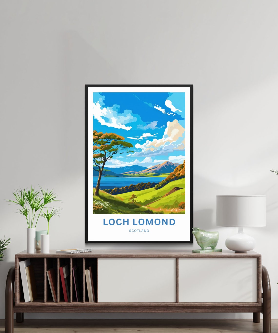Loch Lomond Scotland Emerald Hills and Blue Water View Poster - Image 3