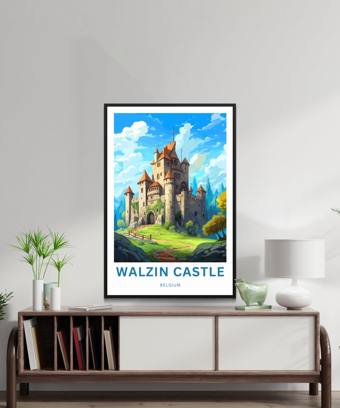 Walzin Castle Belgium Hilltop Towers Forest Fairytale Poster - Image 2