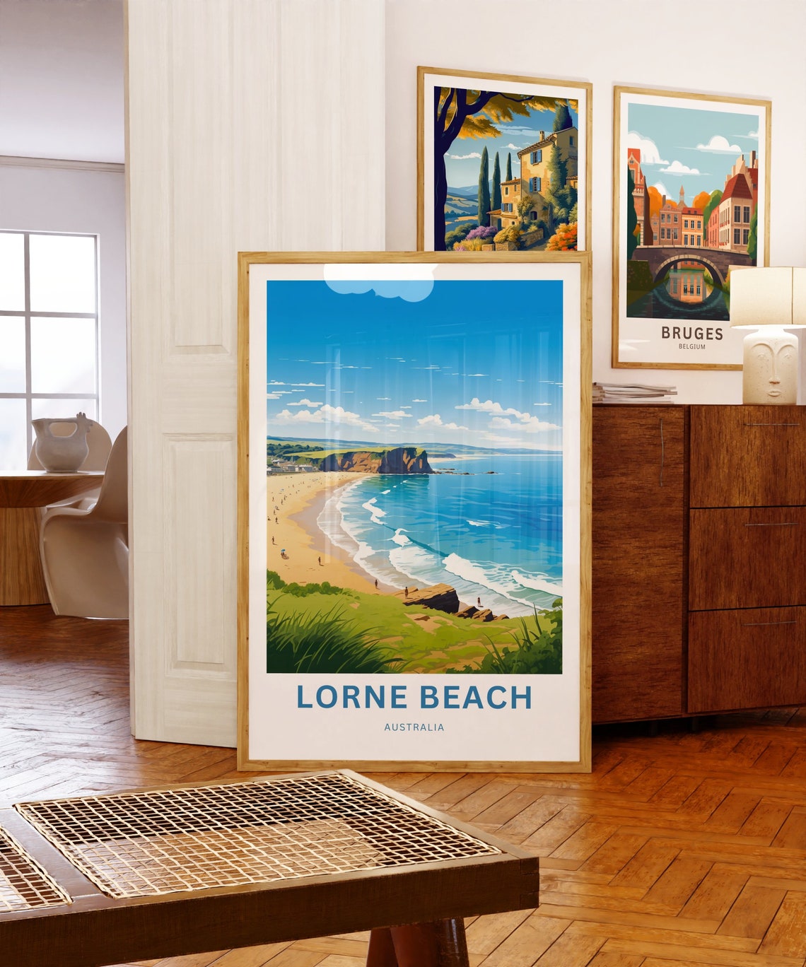 Lorne Beach Australia Golden Coastal Cliffs Bay View Travel Poster - Image 5