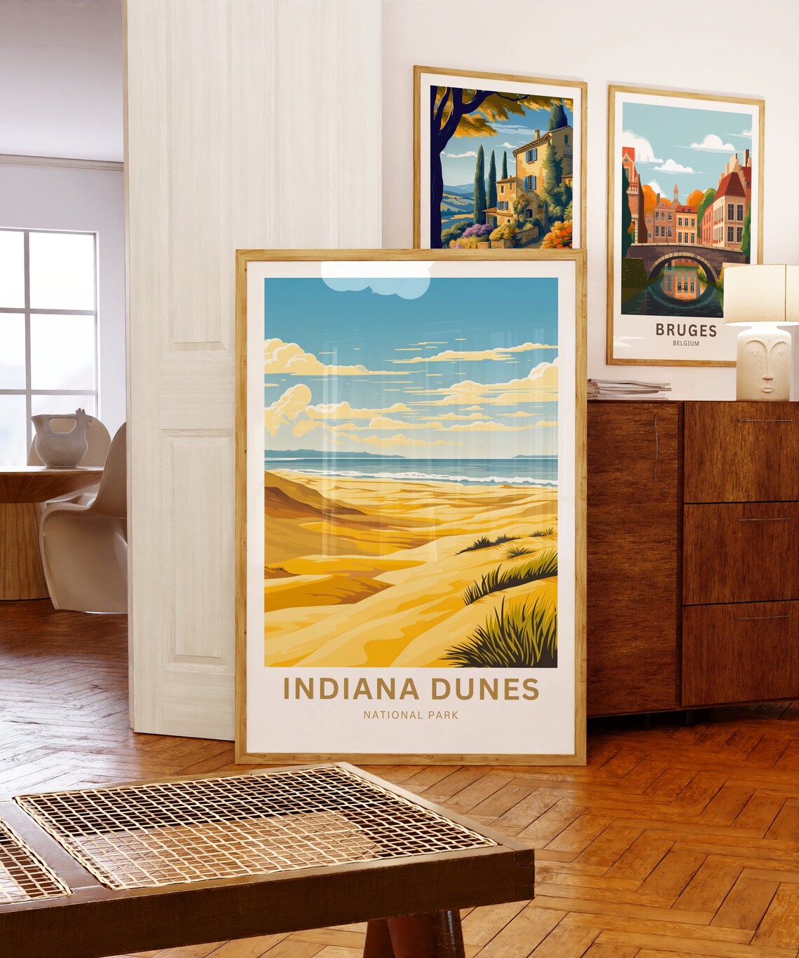 Indiana Dunes National Park Golden Dunes Lake Michigan Shore Poster - Image 5