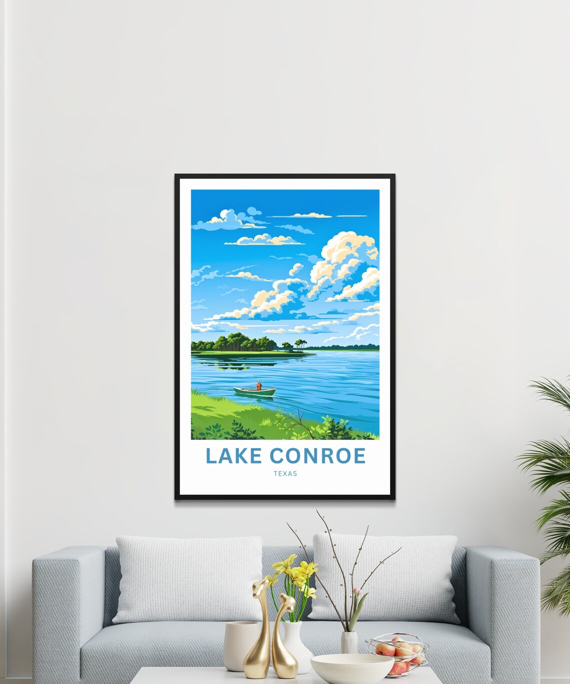 Lake Conroe Texas Gift Travel Poster - Image 3