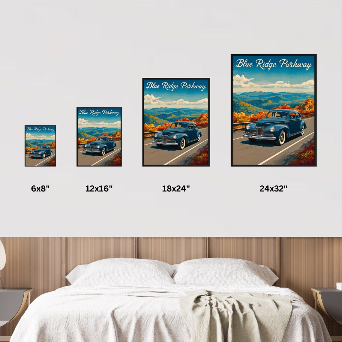 Blue Ridge Parkway Vintage Travel Poster, Virginia Art Print - Image 4