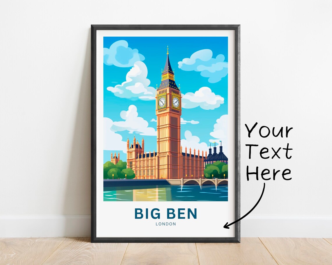 Big Ben Westminster Sunset Glow Thames London England Poster