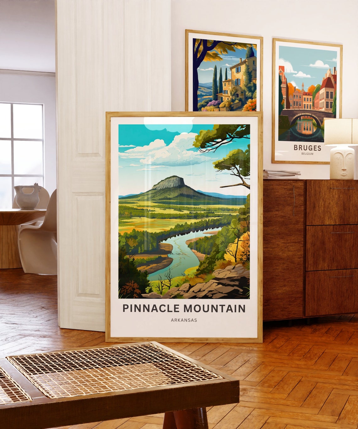 Pinnacle Mountain Arkansas River Valley Peak Vista Travel Poster - Image 5