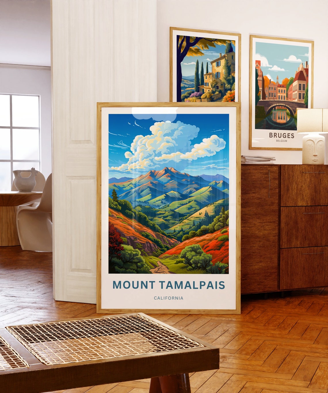 Mount Tamalpais California Golden Hills Personalized Travel Poster - Image 5