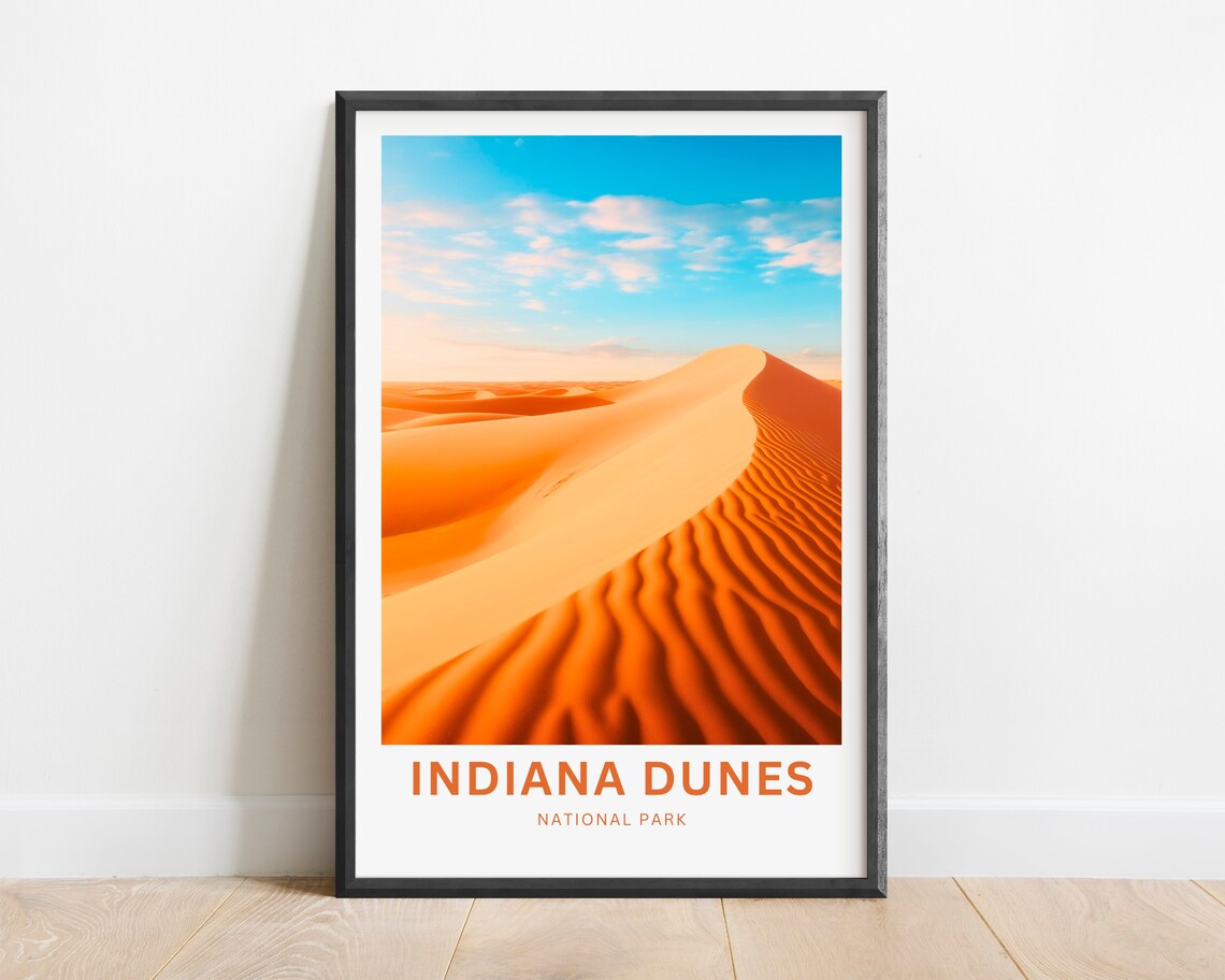Indiana Dunes National Park Rippled Sand Dune Sculptural Poster
