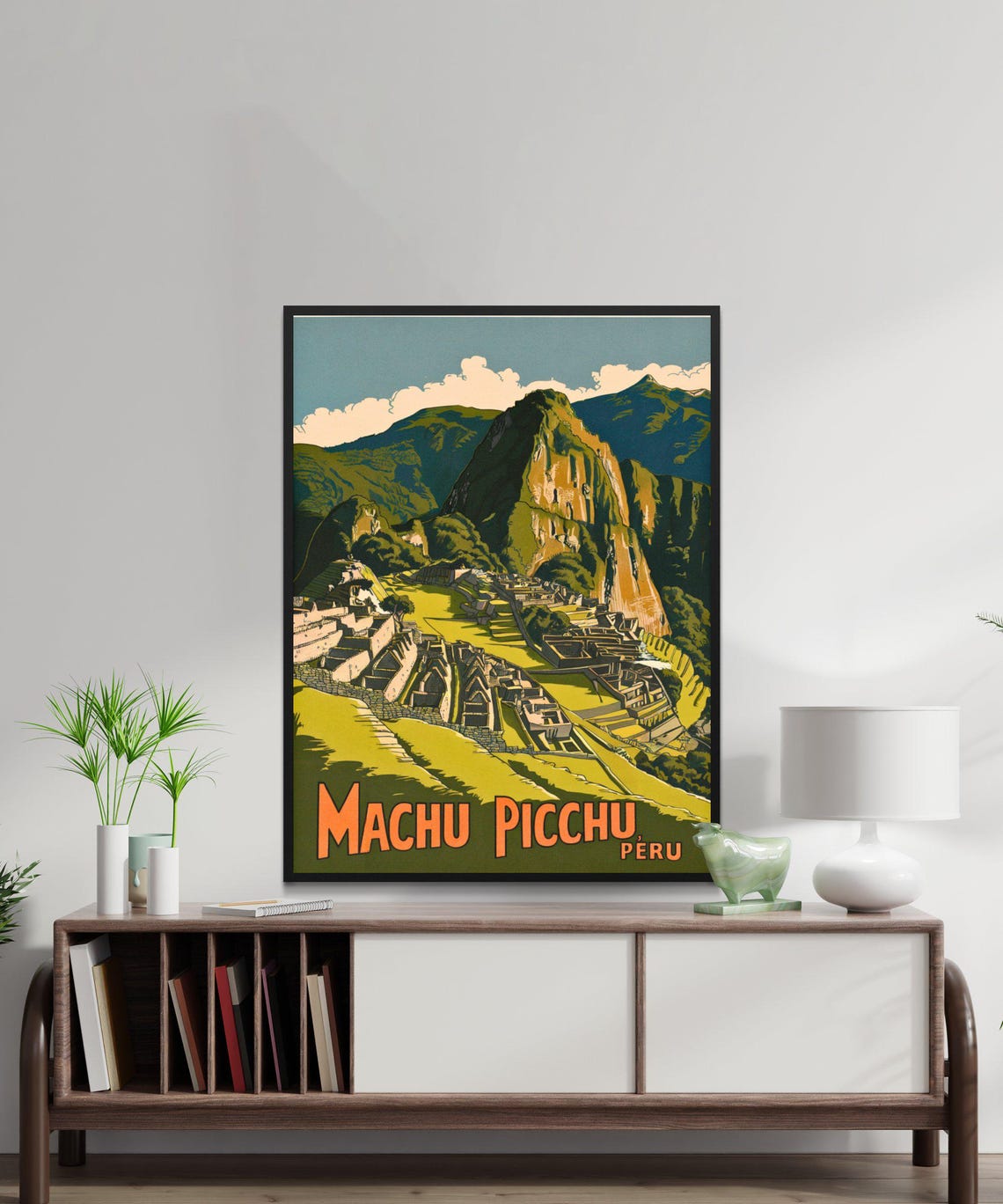 Machu Picchu Peru Ancient Stone Ruins Andes Vintage Travel Poster - Image 2