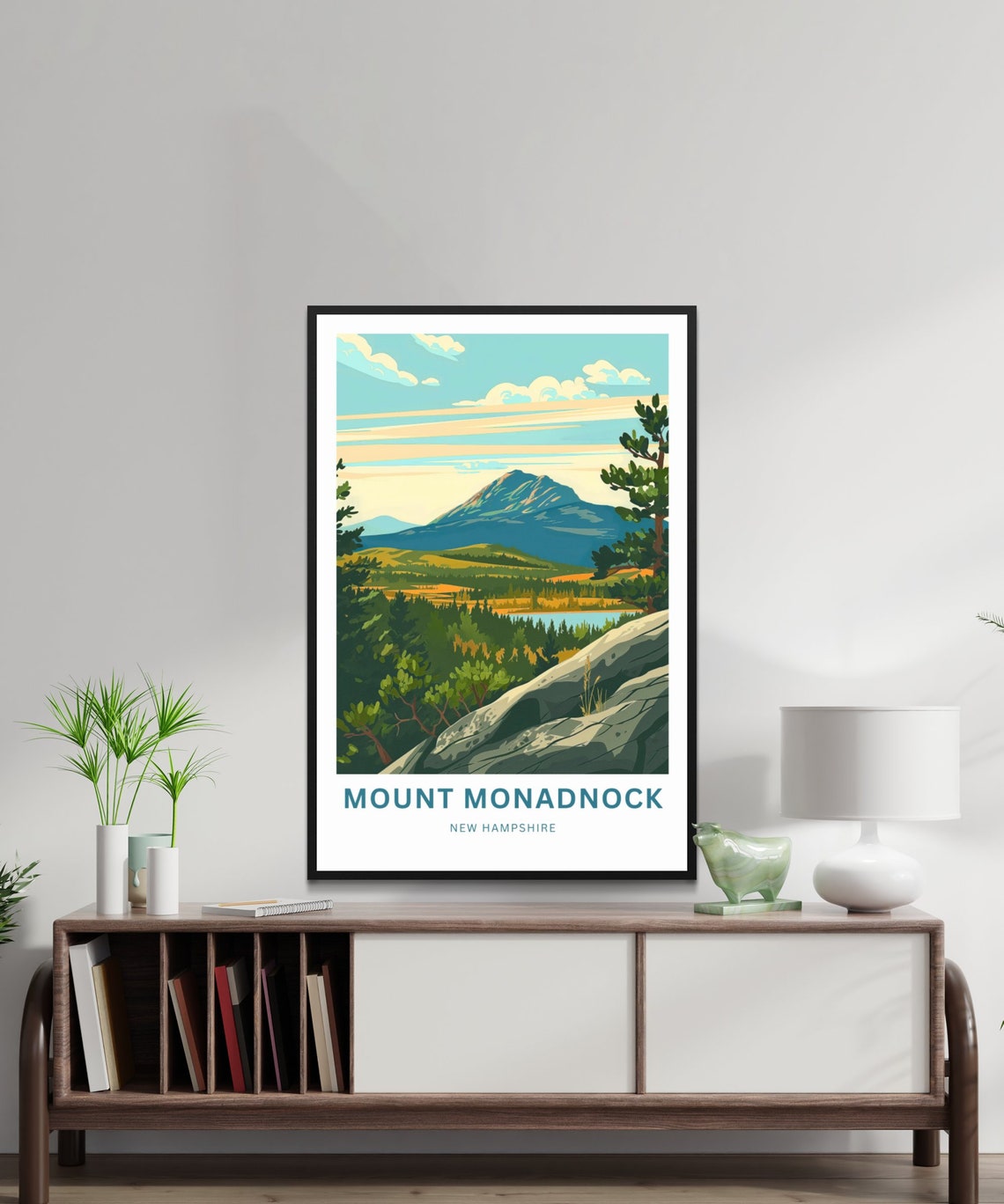 Personalized Mount Monadnock Summit Rocky Ledge Custom Name Poster - Image 3