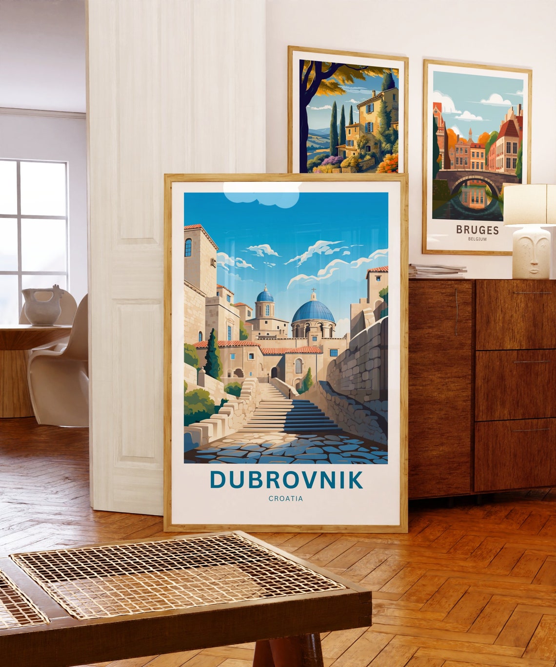 Personalized Dubrovnik Croatia Old Town Steps Dome Custom Poster - Image 5