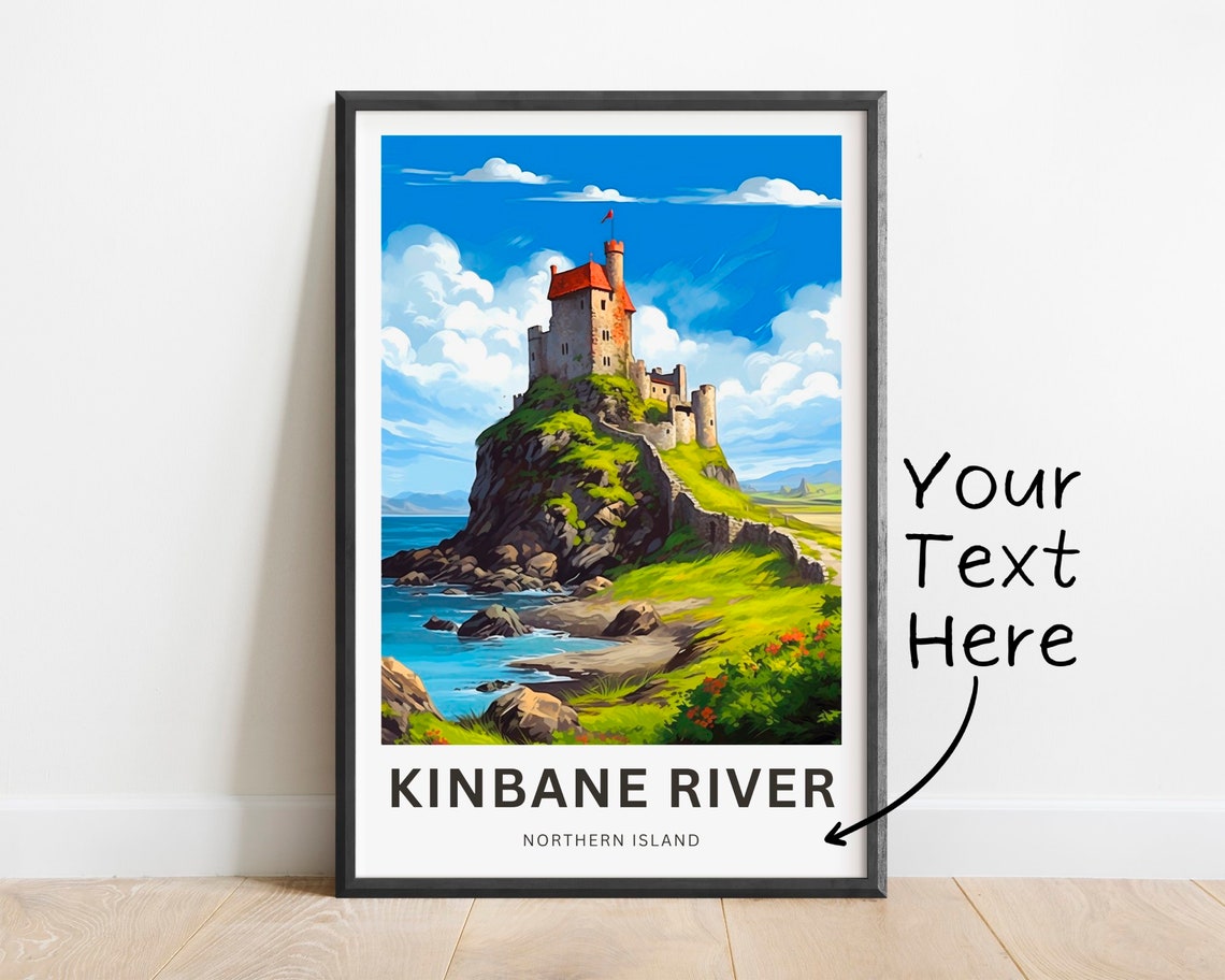 Personalized Kinbane River Seaside Castle Custom Text Poster
