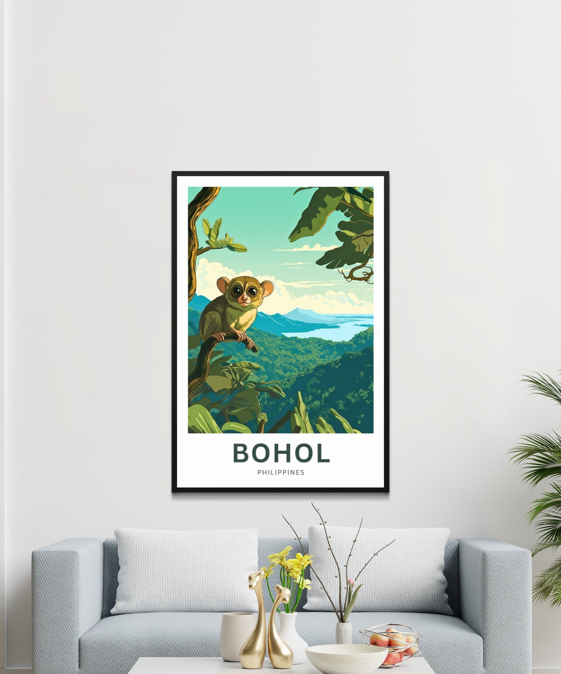 Bohol Philippines Tarsier Primate Jungle Valley Viewpoint Poster - Image 3