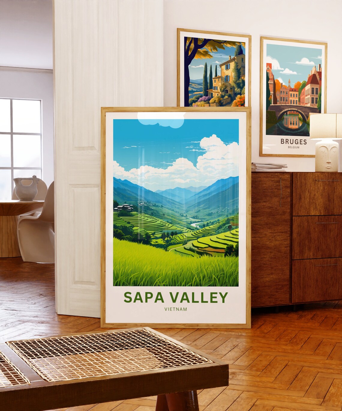 Personalized Sapa Valley Vietnam Rice Terraces Mountain Travel Poster - Image 5