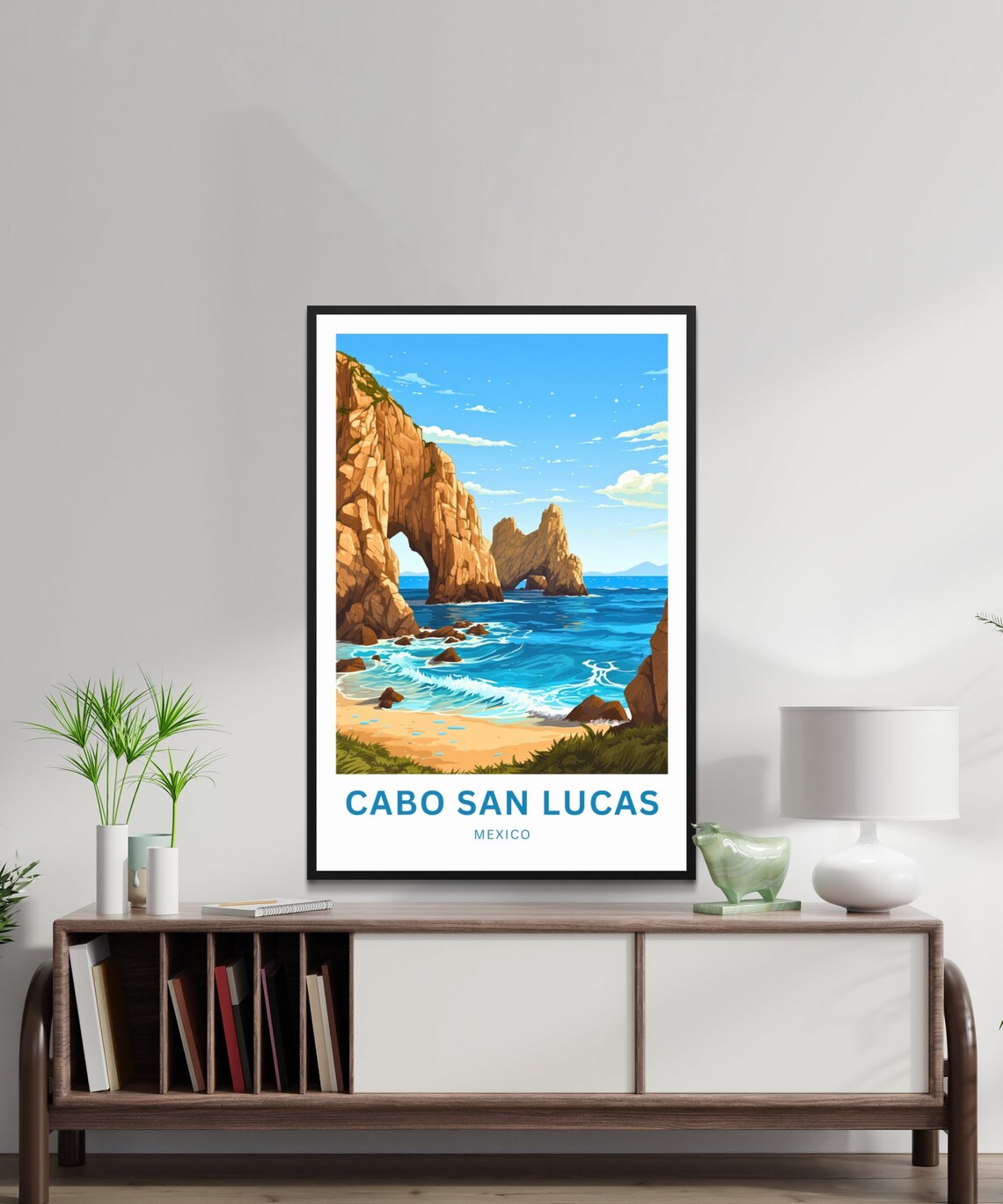 Cabo San Lucas Mexico El Arco Rock Arch Beach Vintage Travel Poster - Image 3