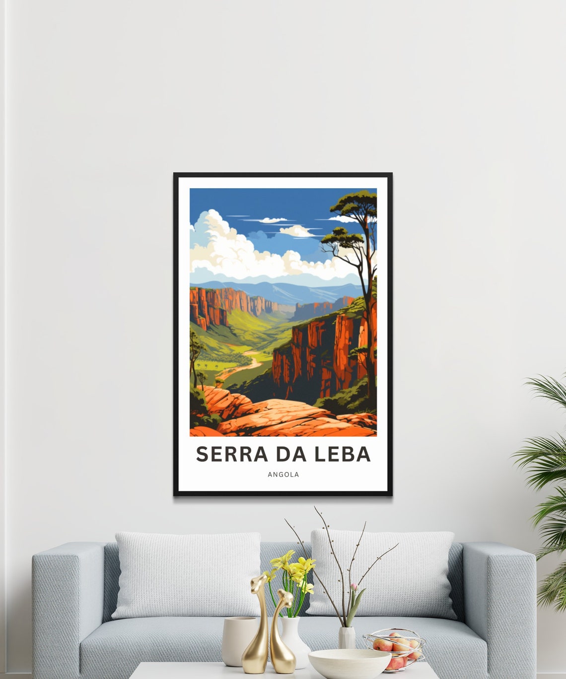 Personalized Serra da Leba Angola Red Canyon Custom Text Poster - Image 3