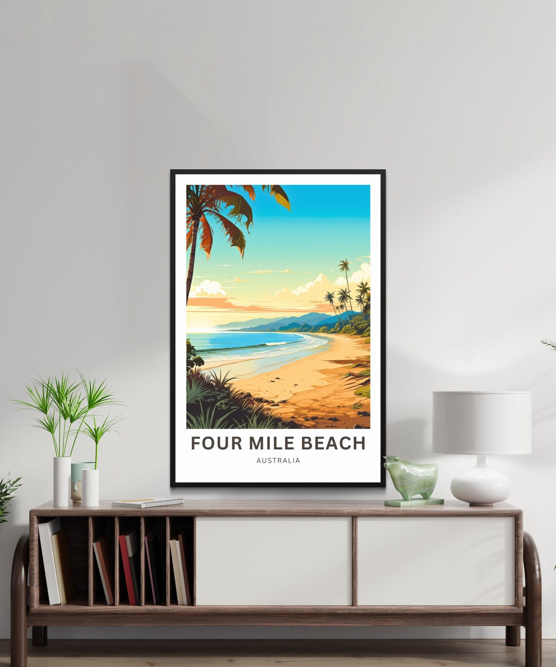 Four Mile Beach Australia Golden Sunset Beach Vintage Travel Poster - Image 4