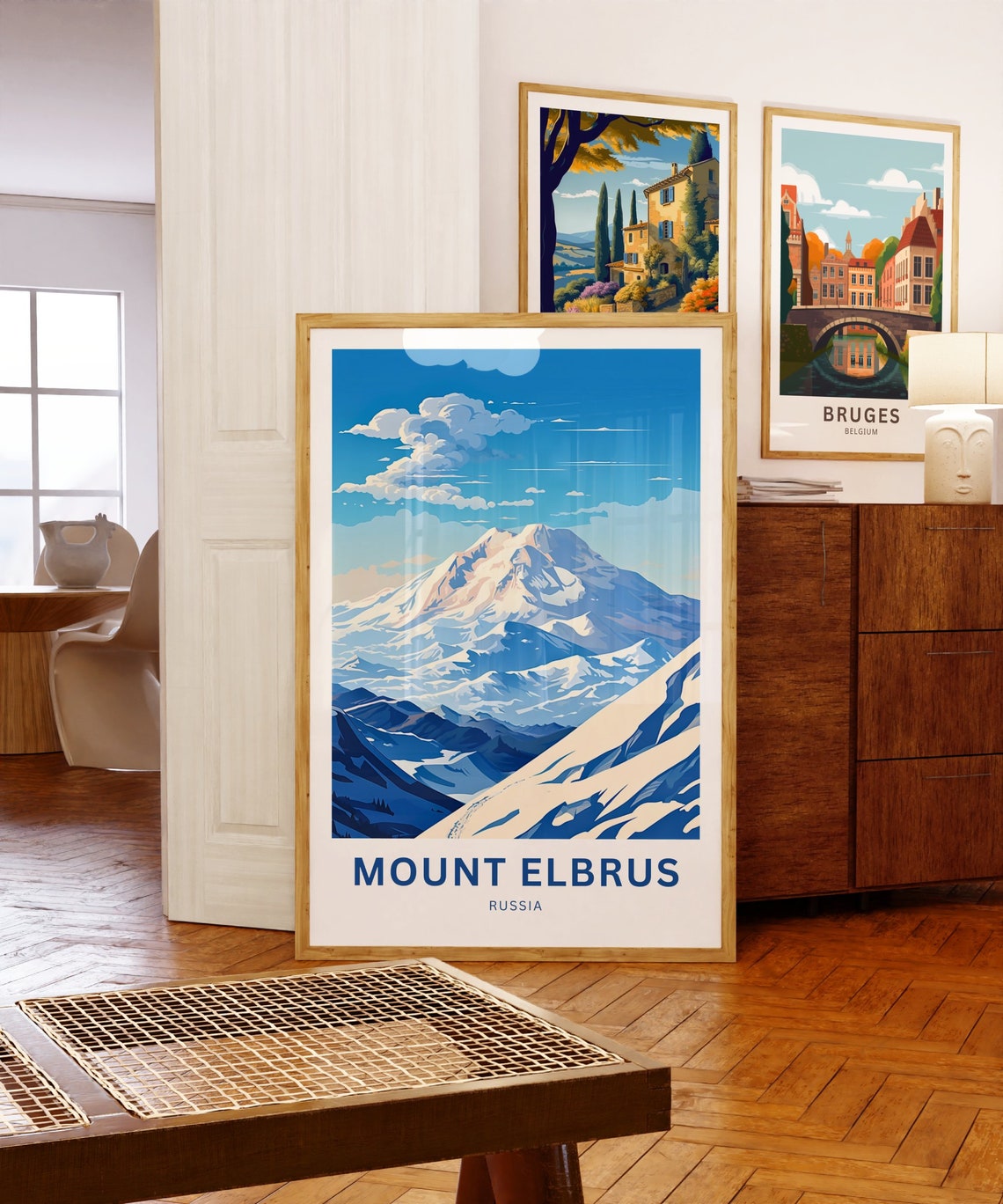 Mount Elbrus Russia Snow Peak Summit Custom Travel Art Poster - Image 5