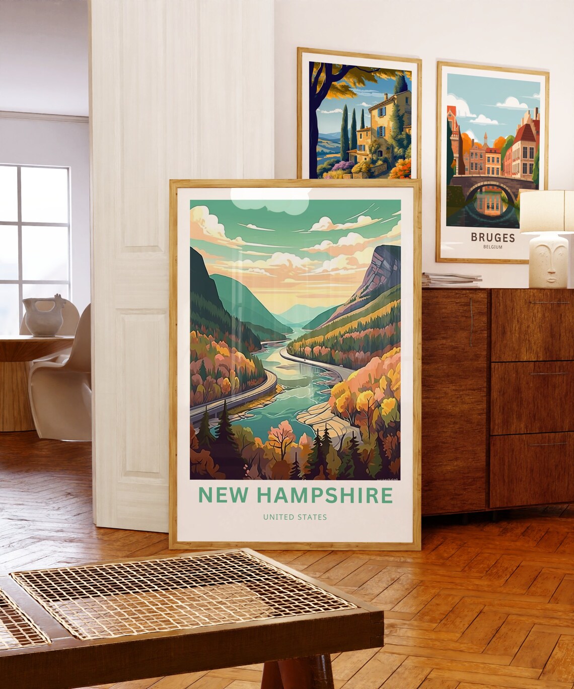 New Hampshire Travel Poster, United States Wall Art - Image 3