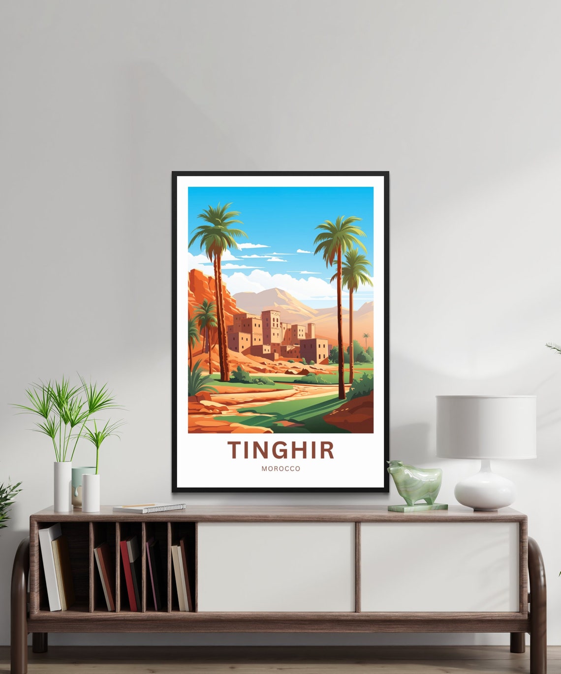 Personalized Tinghir Travel Print Tinghir Poster Morocco Wall Art Framed Present Gift Morocco Present - Image 2