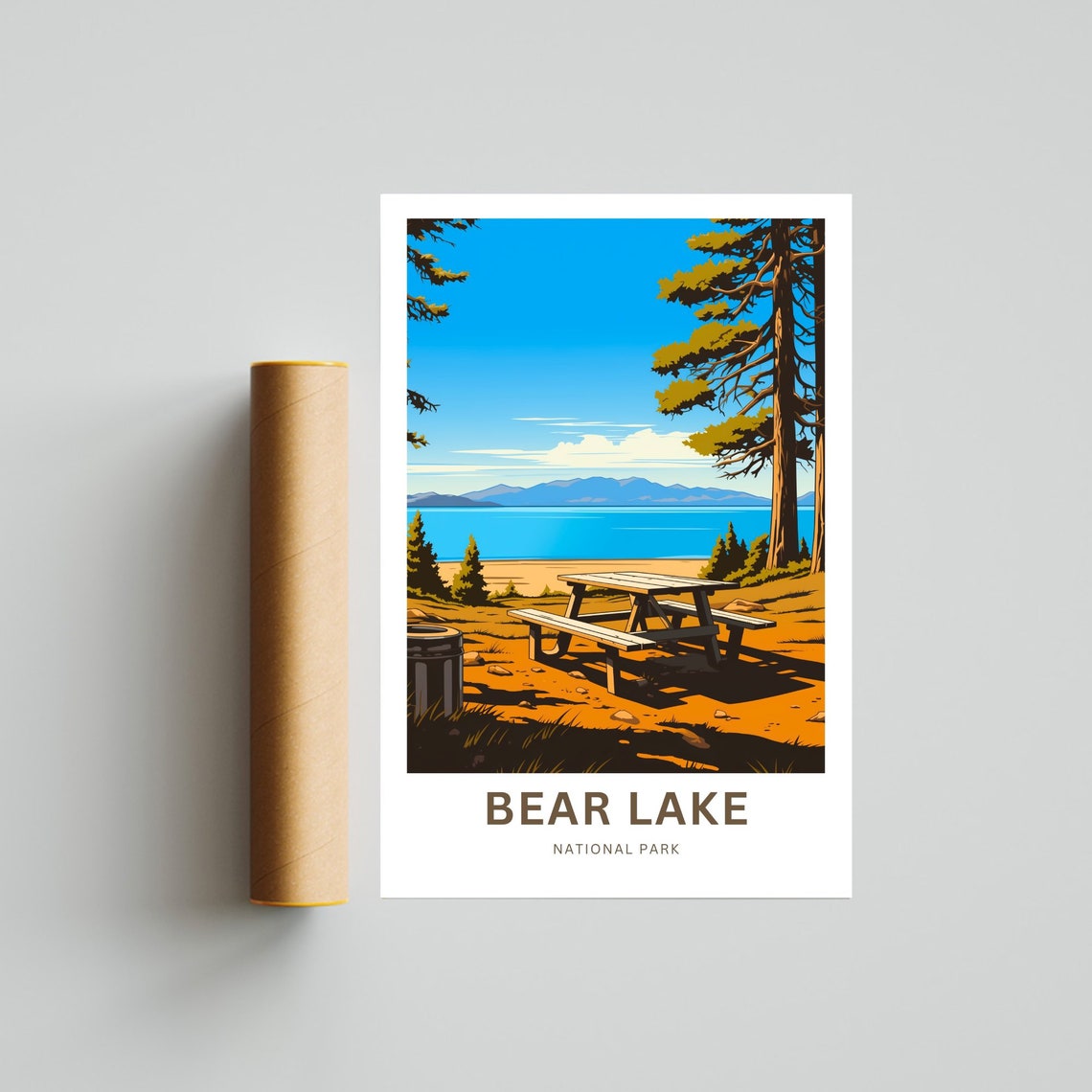 Personalized Bear Lake Travel Print Bear Lake Poster Colorado Wall Art Framed Present Gift Colorado Present - Image 4