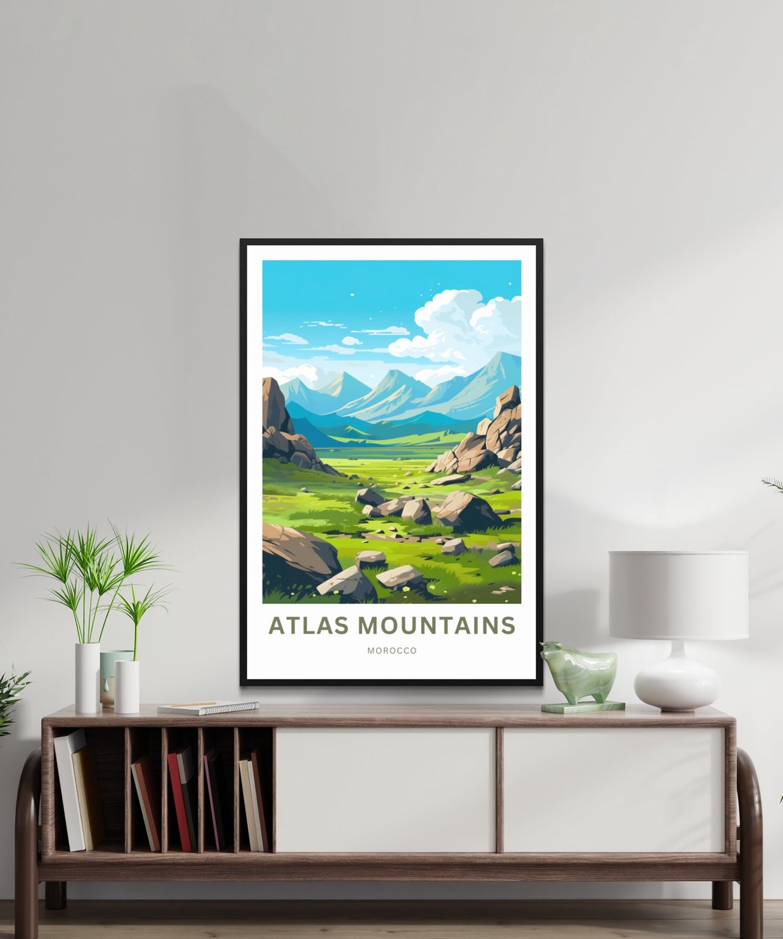 Atlas Mountains Morocco Personalized Rocky Green Valley Poster - Image 2