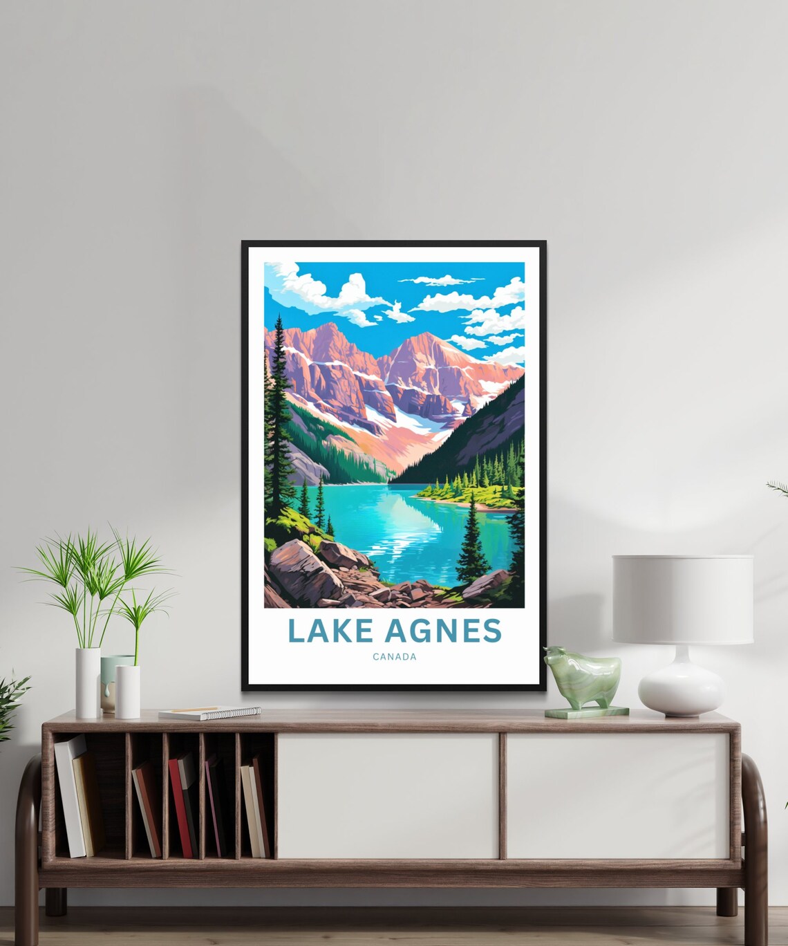 Lake Agnes Travel Poster, Canada Wall Art - Image 2