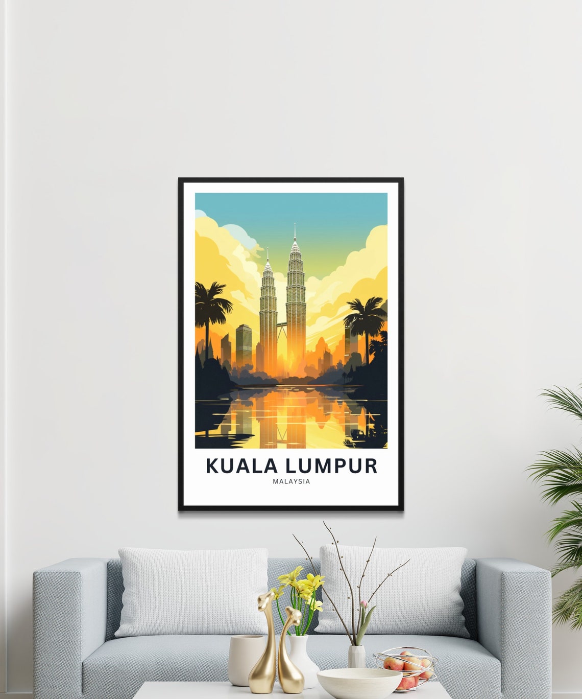 Personalized Kuala Lumpur Malaysia Skyline Towers Custom Poster - Image 3