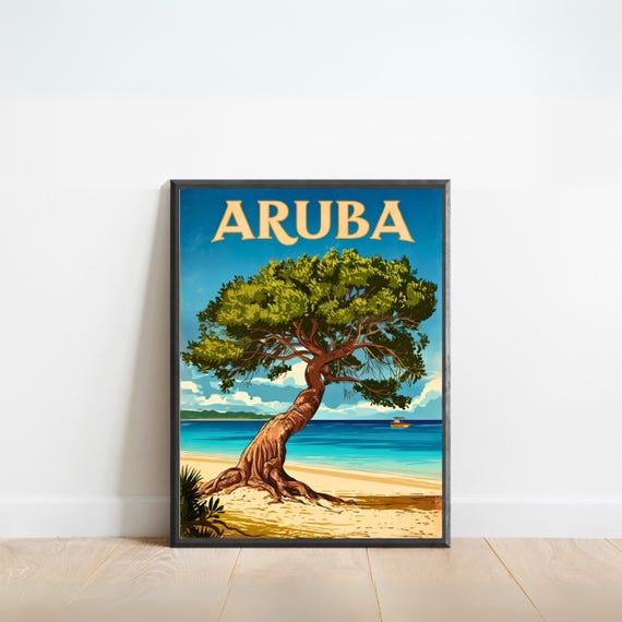 Aruba Minimalist Travel Poster