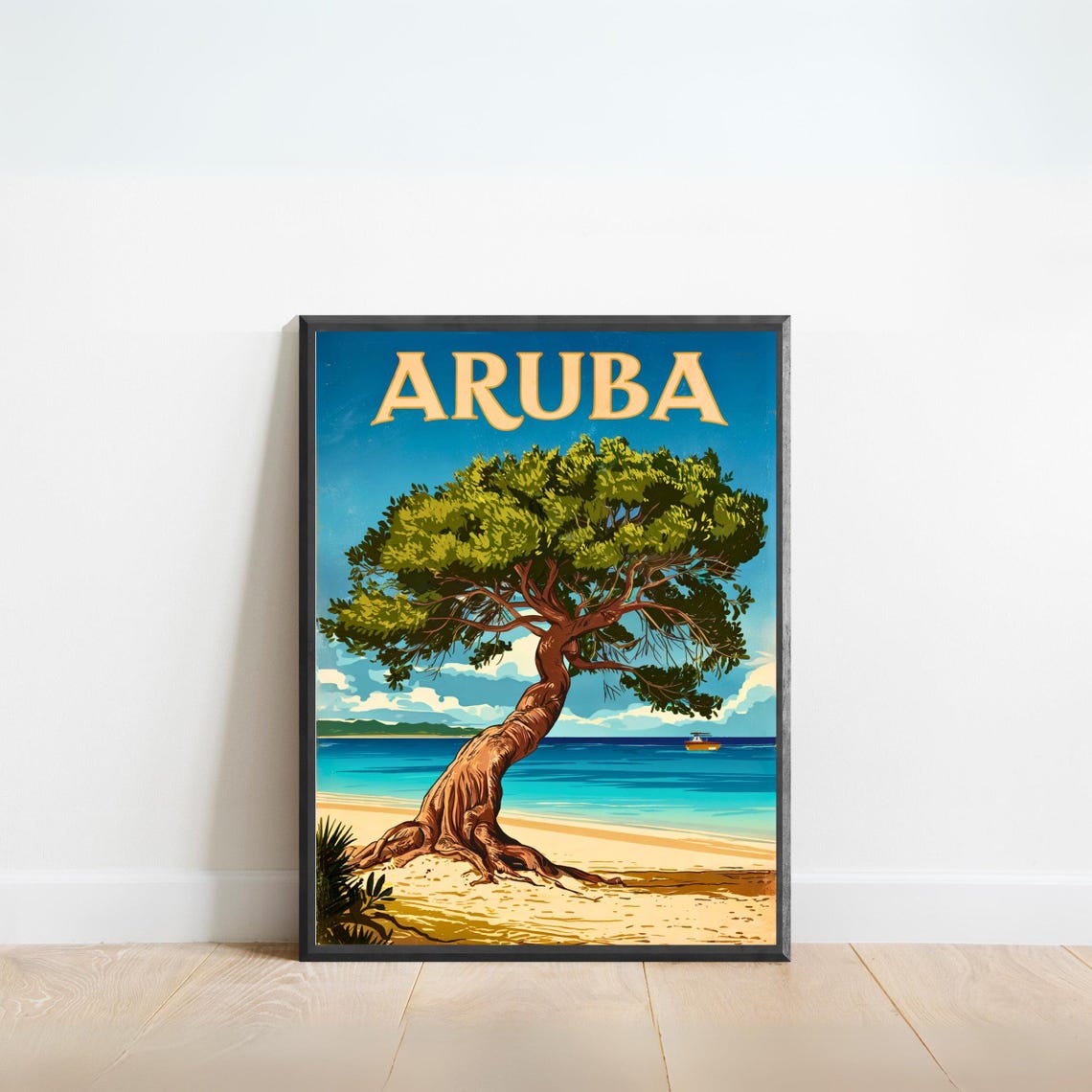 Aruba Minimalist Travel Poster