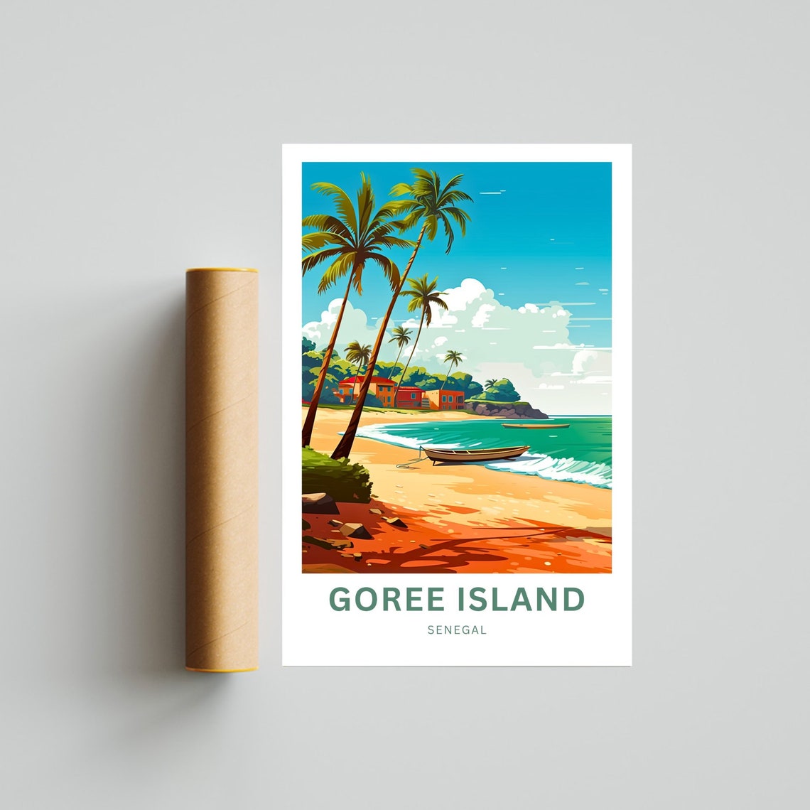 Personalized Goree Island Senegal Cliff Coast Scenic Travel Poster - Image 4