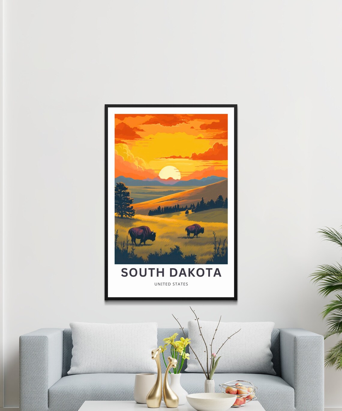South Dakota Travel Poster, United States Wall Art - Image 3