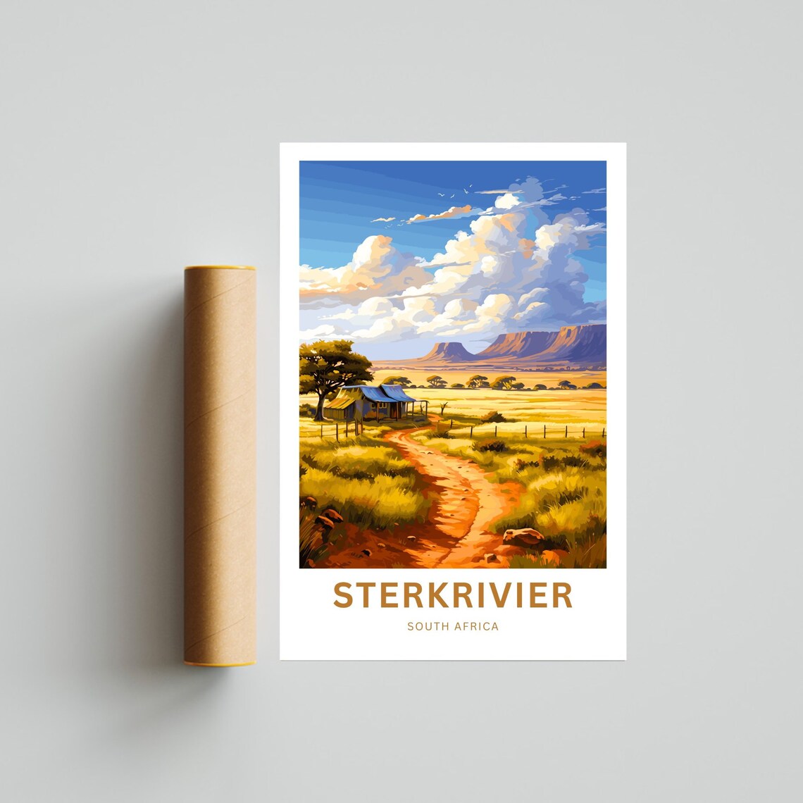 Sterkrivier South Africa Farm Road Personalized Travel Poster - Image 4