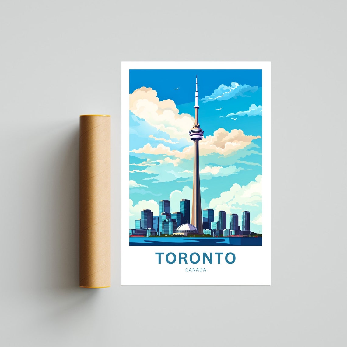 Toronto Canada CN Tower Skyline Waterfront City Scene Poster - Image 4