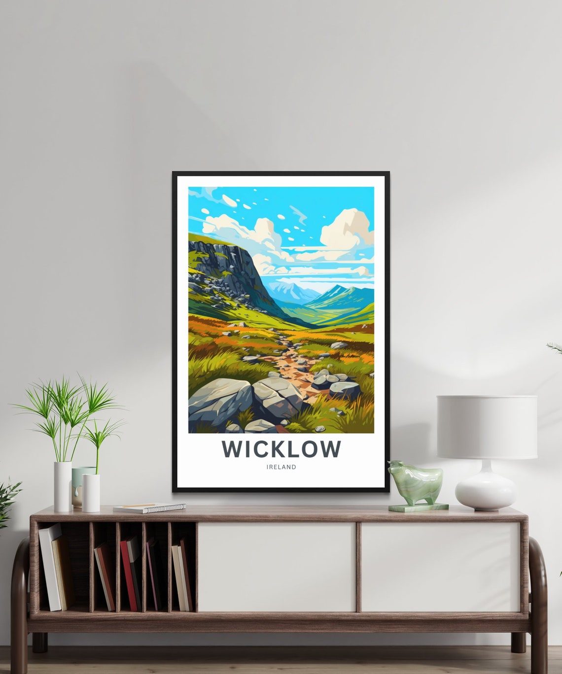 Wicklow Ireland Personalized Mountain Valley Rocky Trail Poster - Image 2