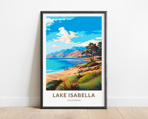 Lake Isabella Travel Poster Minimalist Wall Art