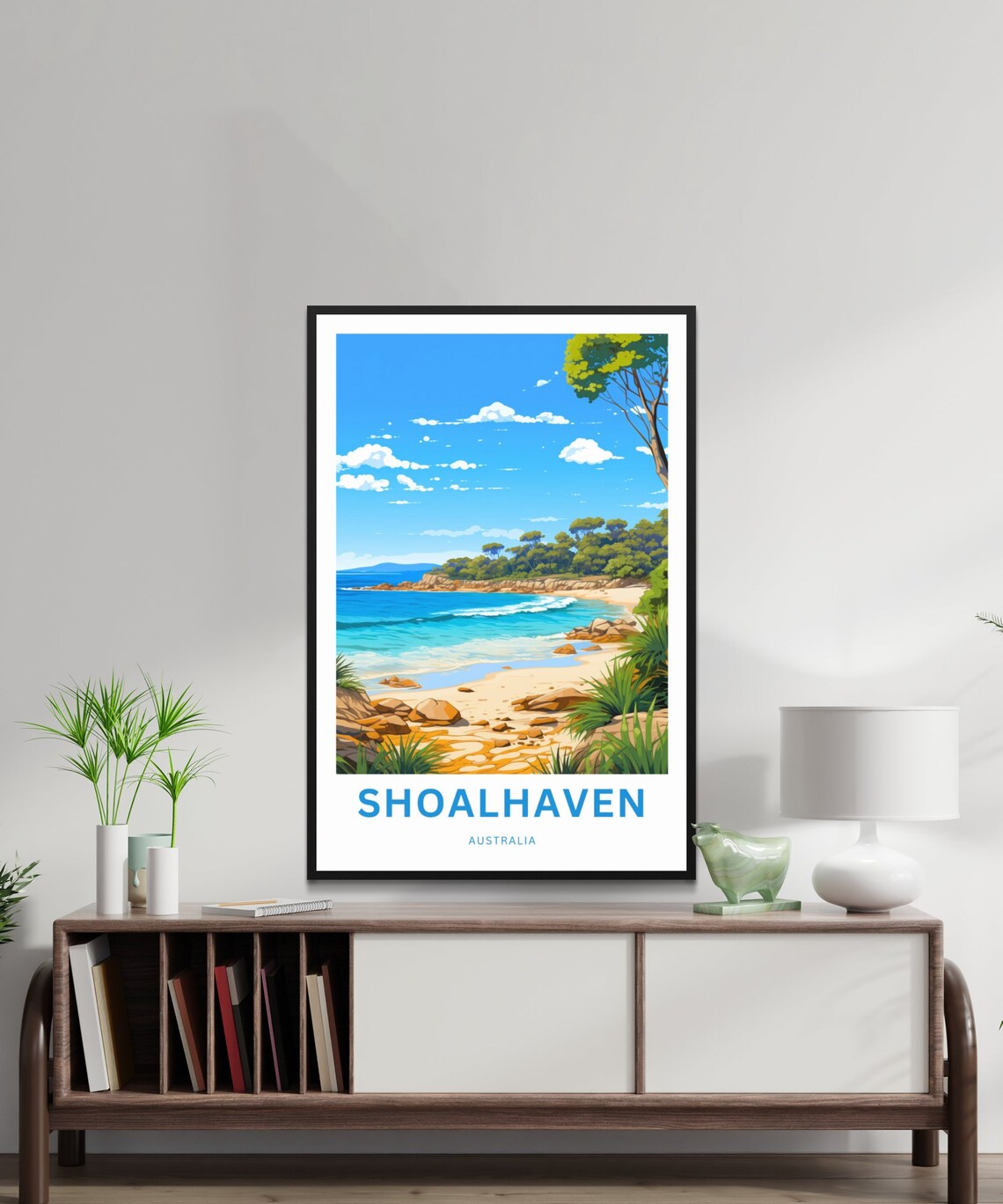 Shoalhaven Australia Turquoise Beach Sandy Shore Travel Poster - Image 2