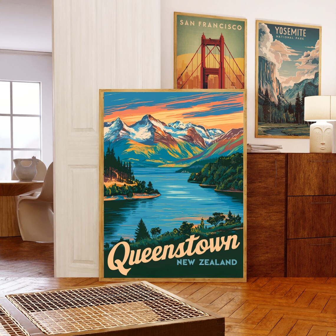Queenstown Vintage Travel Poster, New Zealand Travel Poster - Image 5
