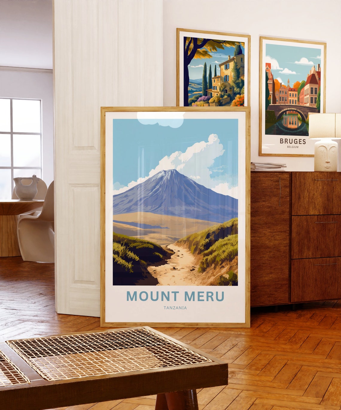 Mount Meru Tanzania Mountain Trail Summit Peak View Travel Poster - Image 5